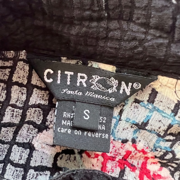 CITRON OF SANTA MONICA 100% Silk Button Front Top - S - Picture 6 of 10